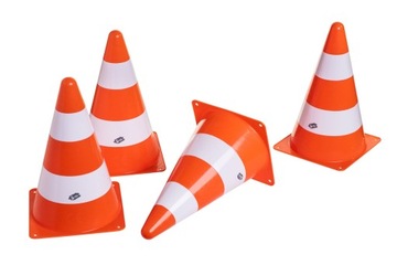 ROLLY TOYS - PACHOŁKI DROGOWE - OSTRZEGAWCZE - 4 SZT - 23,0 CM