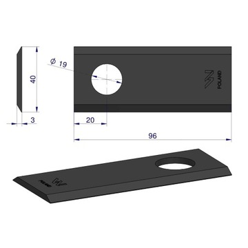 НОЖ ЛЕЗВИЕ Роторная КОСИЛКА Полировка 1 шт.