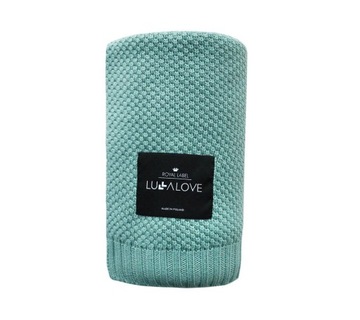 Bambusowy koc makaronik szałwiowy - LULLALOVE