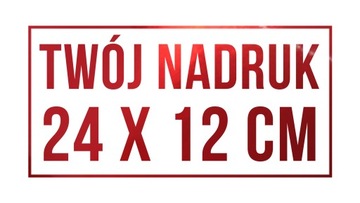 nadruk metaliczny flex logo różne kolory 24x12 cm