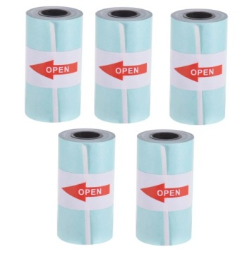 САМОКЛЕЙКАЯ БУМАГА ЦВЕТНАЯ + БЕЛЫЕ КАРТРИДЖИ РОЛИКИ ДЛЯ МИНИ-ПРИНТЕРА DRUKUŚ 28м