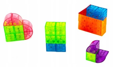 ЦВЕТНЫЕ МАГНИТНЫЕ БЛОКИ 3D ПРОСТРАНСТВЕННАЯ ГОЛОВОЛОМКА