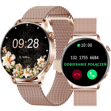 Zegarek damski SMARTWATCH RUBICON ROZMOWY PULS SMS menu PL Własna tarcza