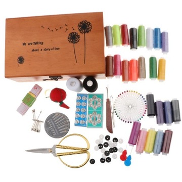 Professional Sewing With Wooden Storage Box