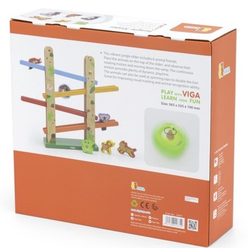 VIGA Деревянная горка «Животные в джунглях»