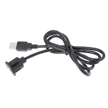 Uchwyt do deski rozdzielczej samochodu USB 2.0 męski na żeński przedłużacz panelu gniazdowego 2m