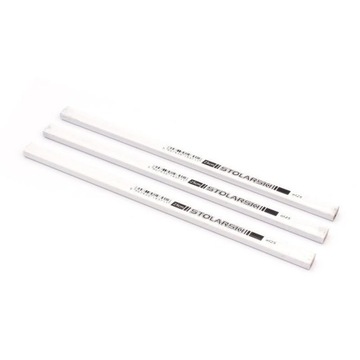 OŁÓWEK STOLARSKI 25CM BIAŁY HB TUBA-54SZT