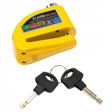 ЗАМОК ТОРМОЗНОГО ДИСКА С СИГНАЛизацией ДЛЯ МОТОЦИКЛОВ И ВЕЛОСИПЕДОВ, ВОДОНЕПРОНИЦАЕМЫЙ