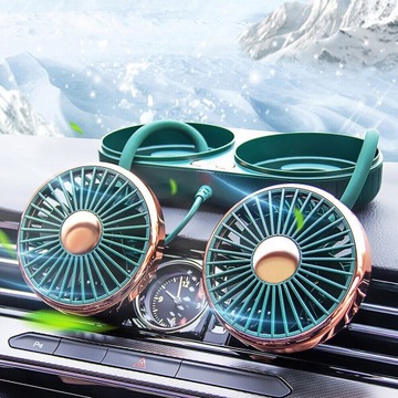 АВТОМОБИЛЬНЫЙ ВЕНТИЛЯТОР 360° ДВОЙНОЙ USB-ВЕНТИЛЯТОР