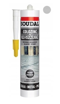 SOUDAL COLOZINC KLEJ USZCZELNIACZ DO BLACH OBRÓBEK BLACHARSKICH SZARY 290ml