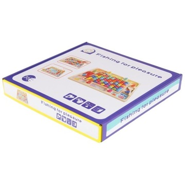 Деревянные мозаичные шарики-пазл Рыбалка 80 шариков