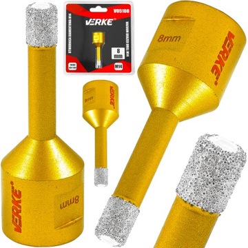 WIERTŁO DIAMENTOWE KORONKA OTWORNICA M14 8MM DO GRESU GLAZURY PŁYTEK TRWAŁE