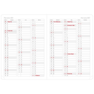 Kalendarz książkowy A4 2026 Biznesowy Dzienny Quantum Neptun Czarny