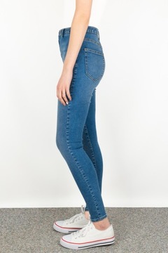 C&A Damskie Spodnie Jeans Jeansy Rurki Super Skinny Wysoki Stan Rurki 46