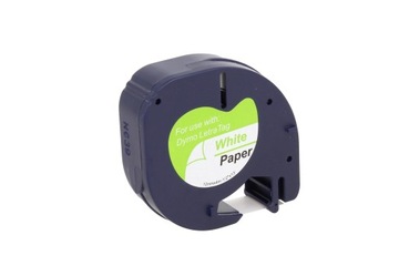 3x Лента DYMO Letratag 12мм/4м S0721500 Лента белая черная с принтом 59421