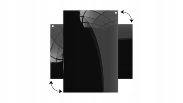 Магнитная стеклянная доска ЧЕРНАЯ 80х60 + БЕСПЛАТНЫЕ ПОДАРКИ