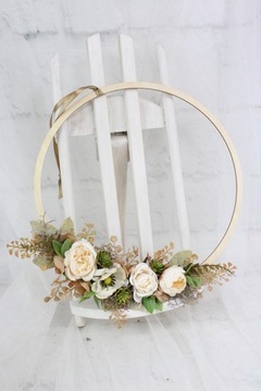 Обруч венок осенний венок украшение дома окно бежевый