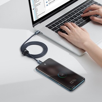 KABEL USB-C SZYBKIE ŁADOWANIE MOCNY PRZEWÓD BASEUS TYP-C PD 100W QC 5A 1.2m