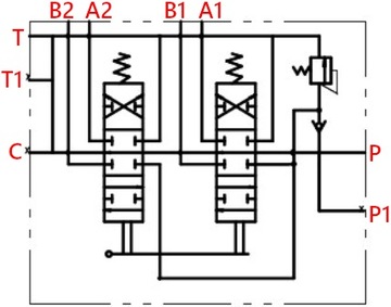 2-СЕКЦИОННЫЙ ГИДРАВЛИЧЕСКИЙ РАЗДЕЛИТЕЛЬ 40 Л ДЖОЙСТИК
