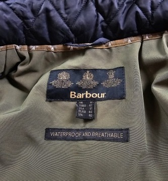 Kurtka Parka Khaki BARBOUR z Kapturem Damska Ocieplana 42 / 16