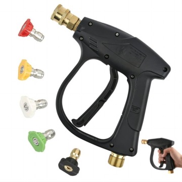 MYJKA WYSOKOCIŚNIENIOWA PISTOLET NA WODĘ DO MYCIA SAMOCHODU + 5 DYSZ