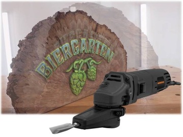 Dłuto elektryczne do drewna w zestawie 7 różnych dłut + dłutownica