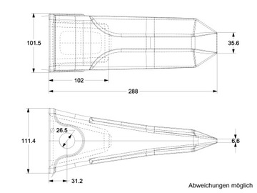 Ząb CAT J350 1U3352RC Rock Chisel SkanCraft Niemcy