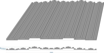 Диффузор Pro 1D N7 акустическая панель дерево - 8 шт.