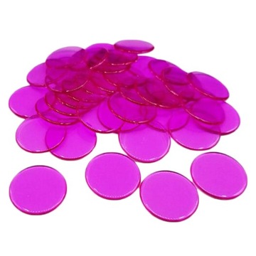 100 szt. Monety Casino Supply różowo-czerwone,