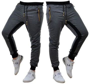 K357 r. XXL MĘSKIE SPODNIE DRESOWE JOGGERY