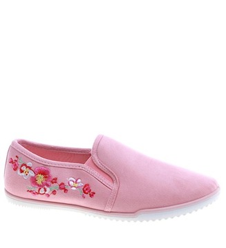 DAMSKIE RÓŻOWE TENISÓWKI buty SLIP ON 13410 40