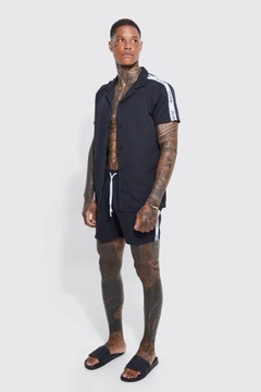 ПЛЯЖНЫЙ КОМПЛЕКТ РУБАШКА В ПОЛОСКУ + ШОРТЫ ДЛЯ ПЛАВАНИЯ BOOHOO L