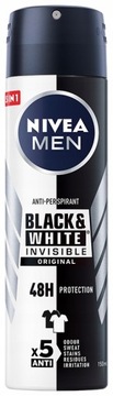 NIVEA MEN BLACK & WHITE INVISIBLE ORIGINAL ANTYPERSPIRANT W SPRAYU 150 ml