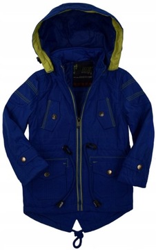 HIKIS Nowa niebieska Parka KURTKA Wiosna - 92/98