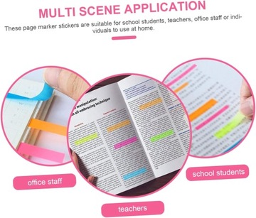 3 шт. 4 ультратонких индексных наклейки, закладки, лента с подсветкой