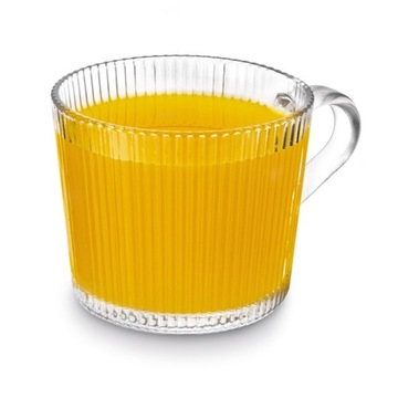 Декоративная ЧАЙНАЯ СТЕКЛЯННАЯ большая КОФЕЙНАЯ КРУЖКА С РУЧКОЙ 400мл Tadar