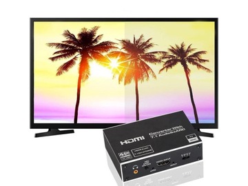 Konwerter ATMOS ekstraktor ARC eARC do HDMI audio, Czarny