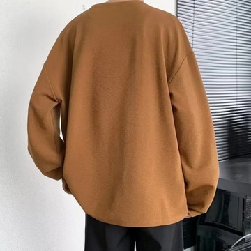 Autumn Fashion loose Sweaters Men Long Sleeve Pull