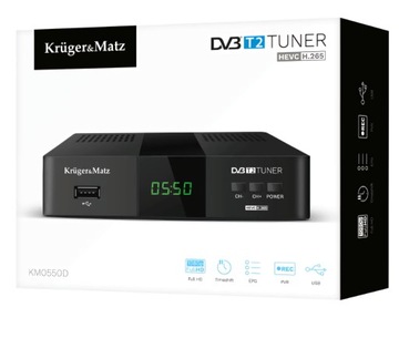 Tuner dekoder DVB-T HEVC Kruger&Matz H.265 KM0550D