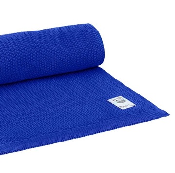 Koc kocyk chabrowy granatowy bambus 100% 80x100