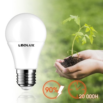 Светодиодная лампа E27 10Вт = 100Вт SMD 6000К холодная Premium LEDLUX не мигает КОМПЛЕКТ!