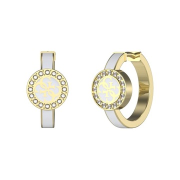 Kolczyki GUESS Huggie Me JUBE03139JWYGWHT/U