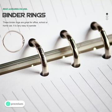 КОЛЬЦА ДЛЯ БЛОКНОТОВ МЕТАЛЛИЧЕСКИЕ КОЛЬЦА 60 ШТ.