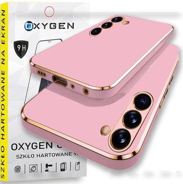 Etui Case pokrowiec OXYGEN GLOW do Samsung A14 5G i A14 + SZKŁO HARTOWANE