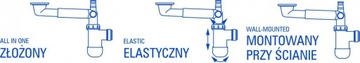 Сифон для умывальника DEANTE SPACE SAVER