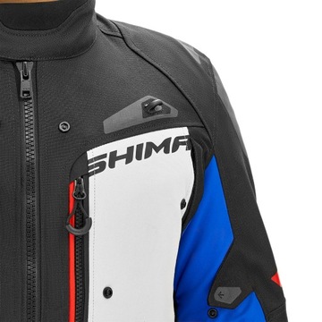 Kurtka tekstylna motocyklowa SHIMA DUNE GREY BLUE BLACK męska GRATISY