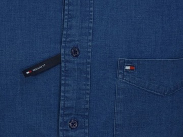 TOMMY HILFIGER KOSZULA MĘSKA GRANATOWA DENIM S