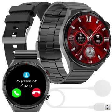 Zegarek Smartwatch Męski NFC Indukcja Rozmowy PL