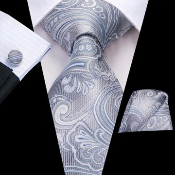 New Design Floral Silver Grey 2022 New Fashion Brand Tie for Men Wedding