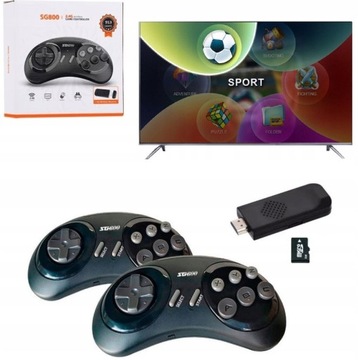 РЕТРО ТВ-ИГРЫ МИНИ-БЕСПРОВОДНАЯ КОНСОЛЬ HDMI 2 PADS 900+ ИГР